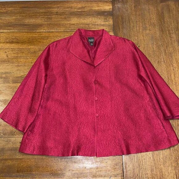 Eileen Fisher Button Down Tunic Shirt Sz M - Picture 3 of 8